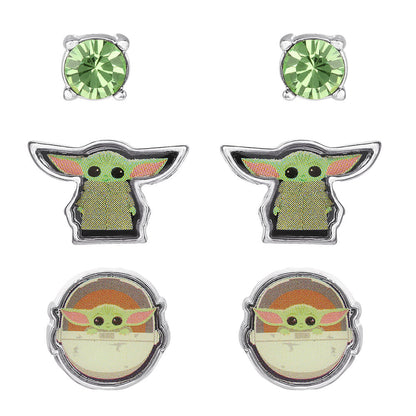Star Wars Baby Yoda Set 3 pairs of earrings Nerdscape