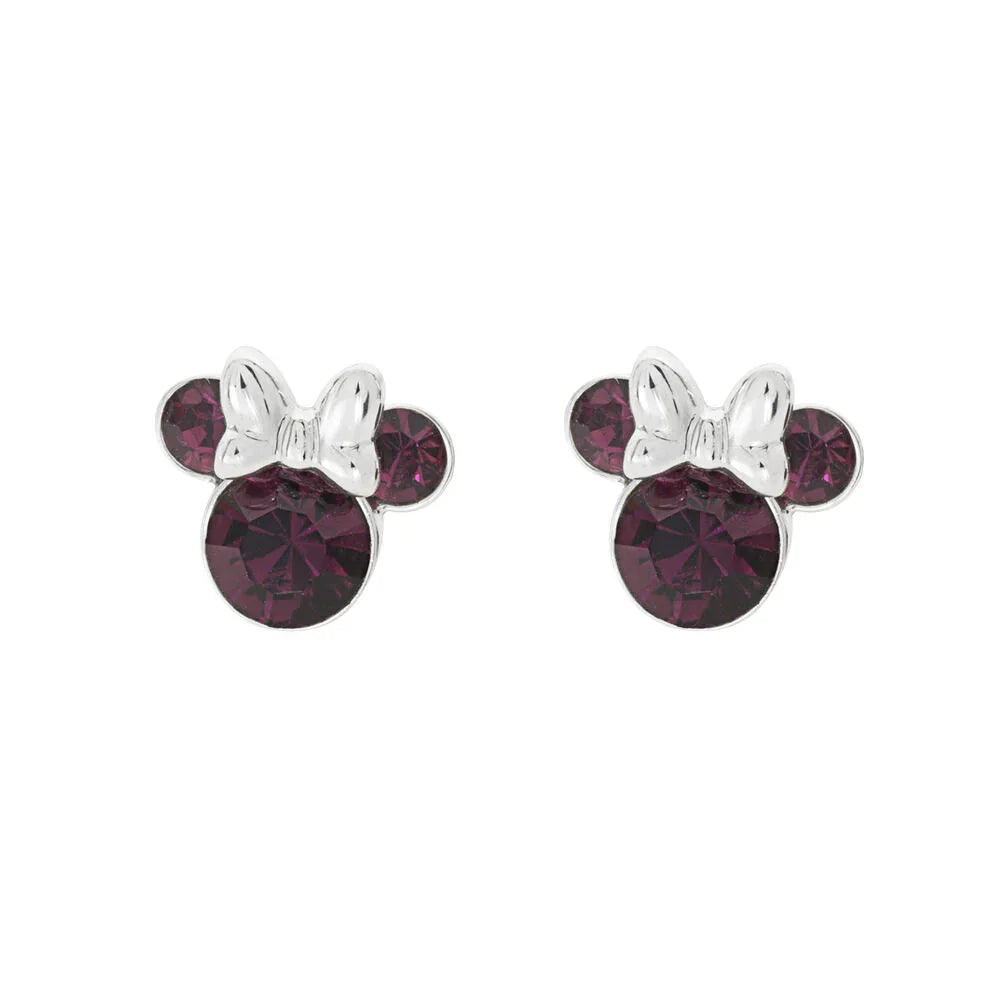 Disney Minnie February earrings silver Nerdscape