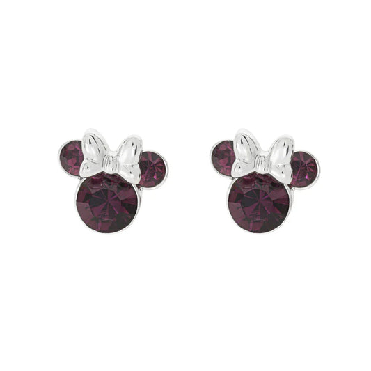 Disney Minnie February earrings silver Nerdscape