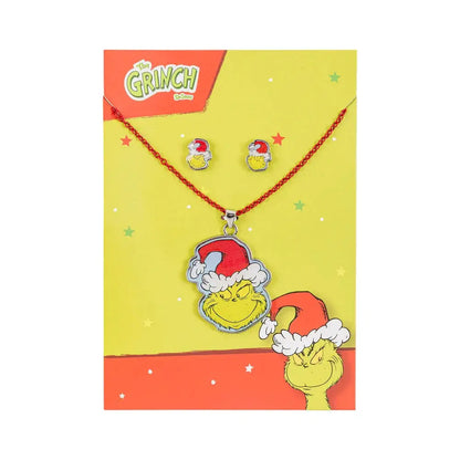 The Grinch Christmas Set necklace + earrings Nerdscape