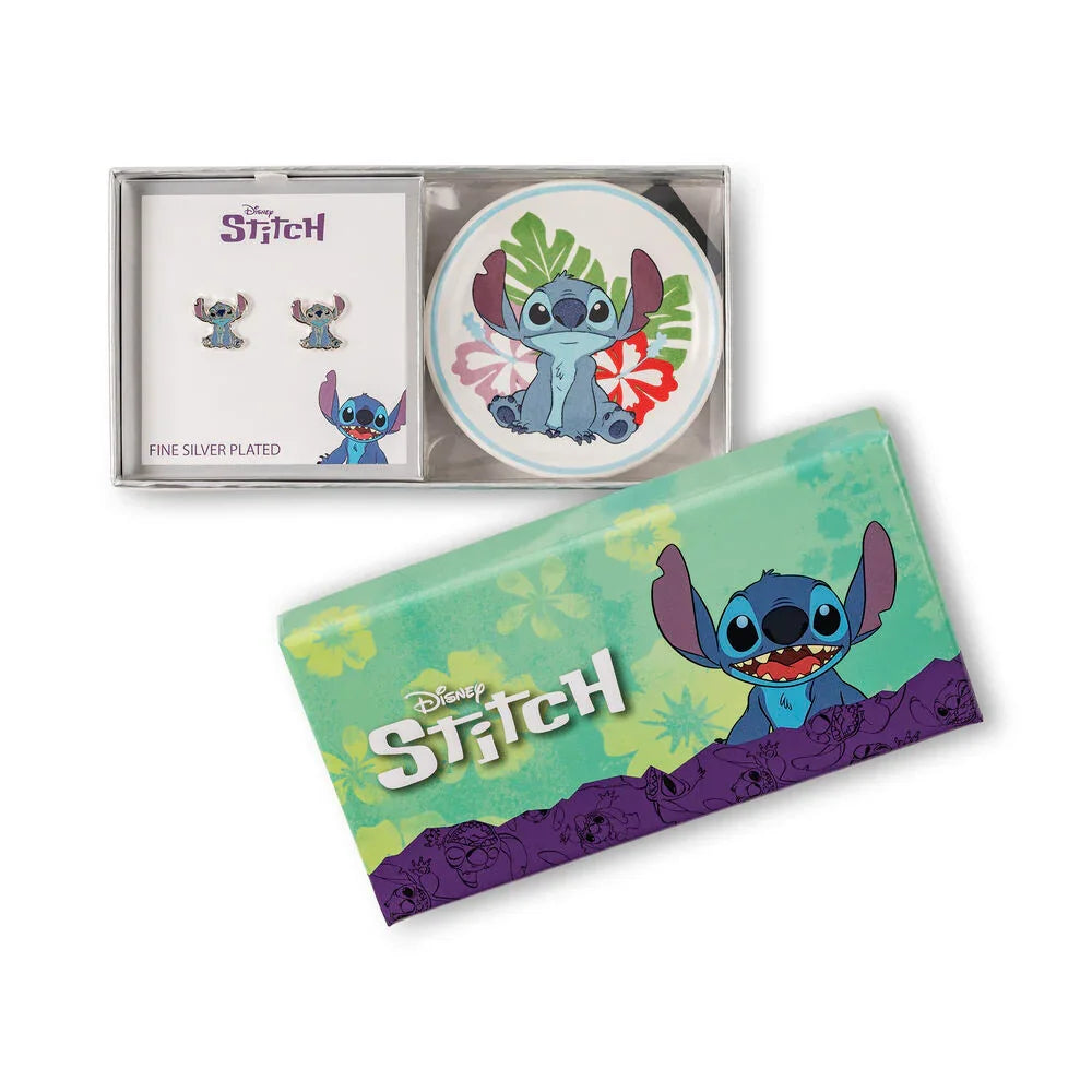 Disney Stitch earrings + jewellery plate Nerdscape