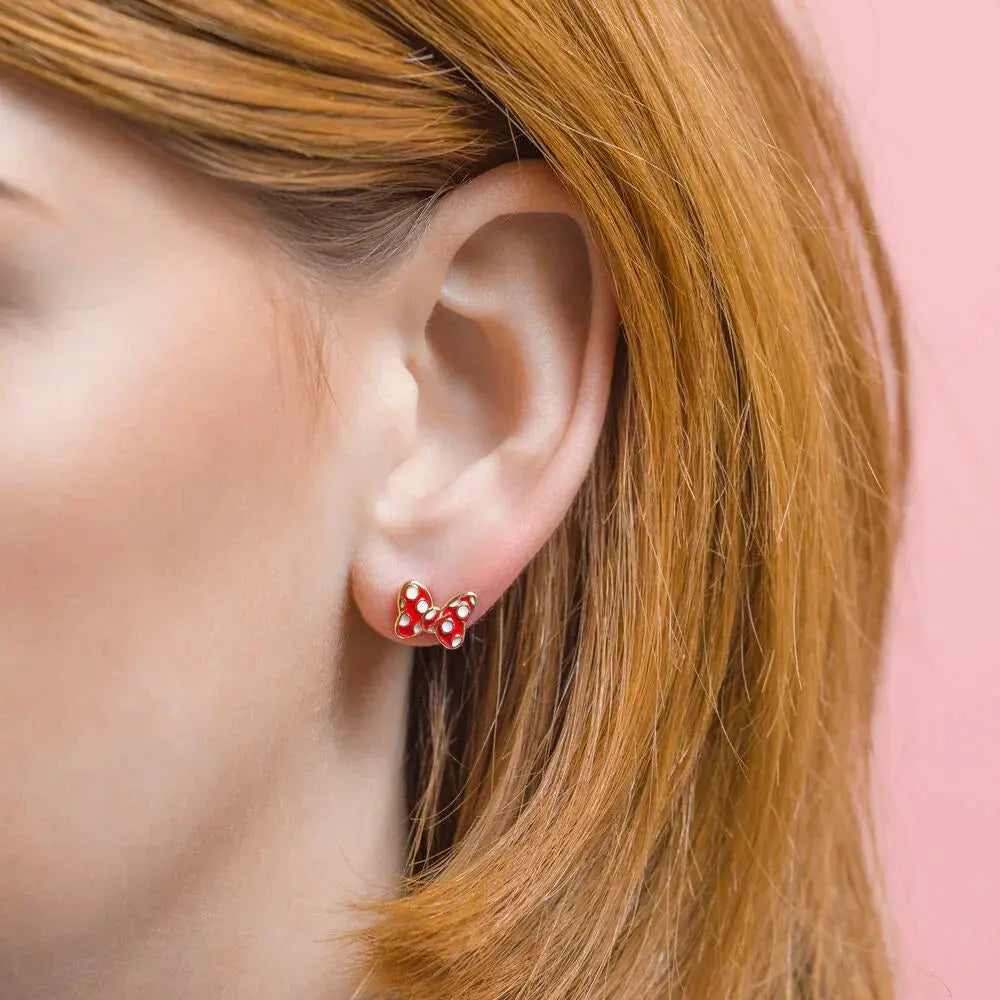 Disney Minnie tie earrings Nerdscape