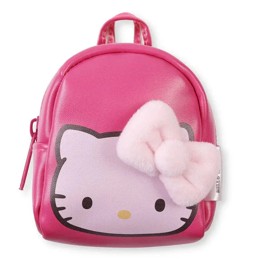 Mini zaino rosa con stampa Hello Kitty e fiocco peluche, accessorio nerd Nerdscape.