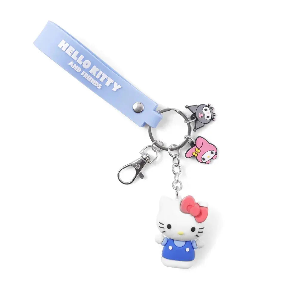 Portachiavi Hello Kitty e Friends con ciondolo in gomma, design kawaii su sfondo bianco, Nerdscape