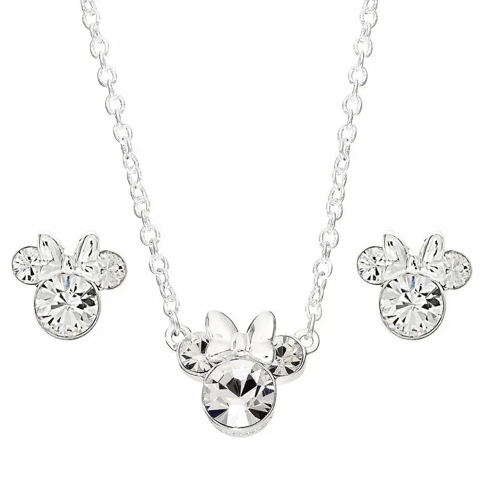 Disney Minnie Set necklace + earrings silver Nerdscape