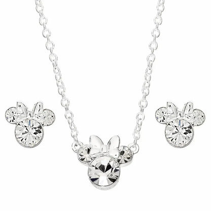 Disney Minnie Set necklace + earrings silver Nerdscape