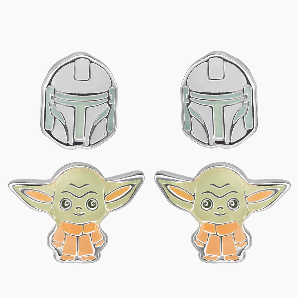 Star Wars The Mandalorian Grogu Set 2 pairs of earrings silver Nerdscape