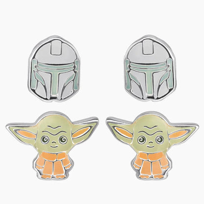Star Wars The Mandalorian Grogu Set 2 pairs of earrings silver Nerdscape