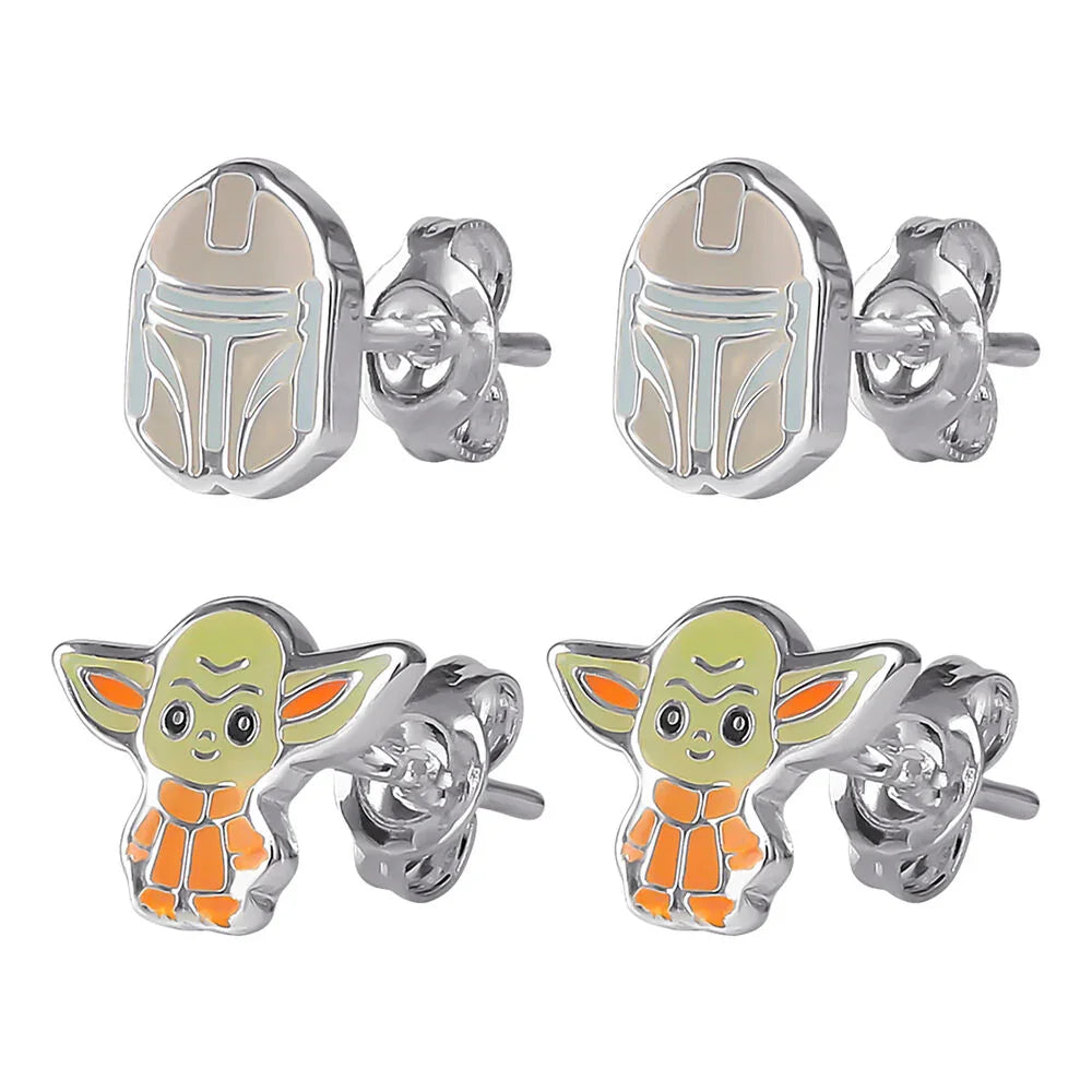 Star Wars The Mandalorian Grogu Set 2 pairs of earrings silver Nerdscape