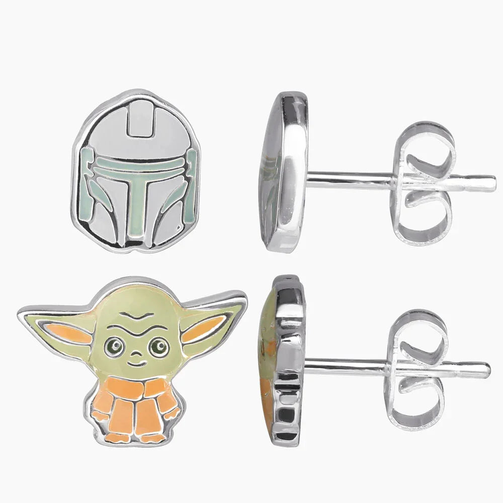 Star Wars The Mandalorian Grogu Set 2 pairs of earrings silver Nerdscape