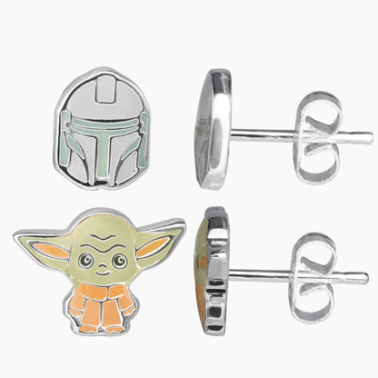 Star Wars The Mandalorian Grogu Set 2 pairs of earrings silver Nerdscape