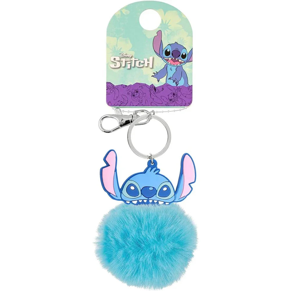 Disney Stitch Angel pompom keychain Nerdscape