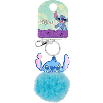 Disney Stitch Angel pompom keychain Nerdscape