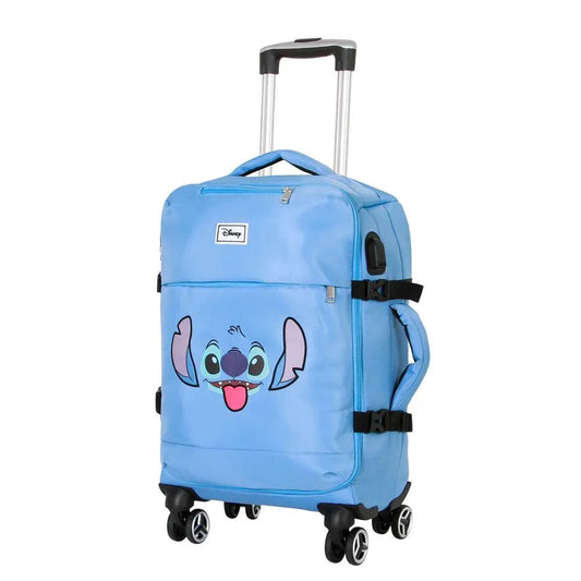 Disney Stitch Face trolley suitcase 55cm Nerdscape