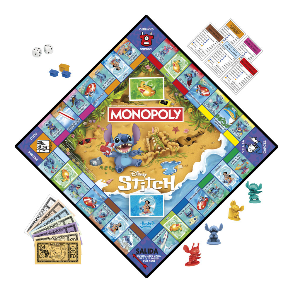 Spanish Disney Stitch Monopoly game Nerdscape