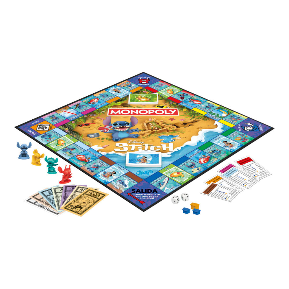 Spanish Disney Stitch Monopoly game Nerdscape