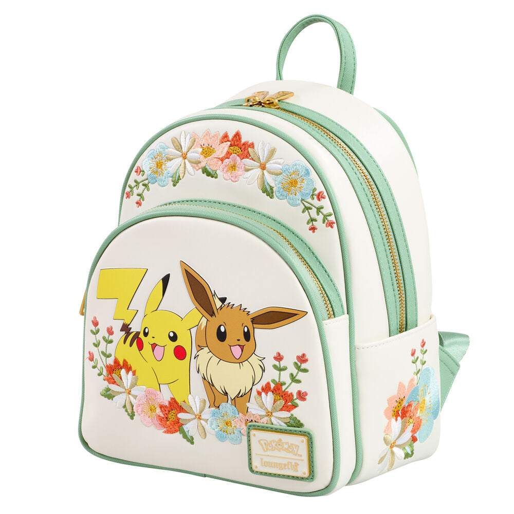 Loungefly Pokemon Pikachu & Eevee Floral backpack Nerdscape