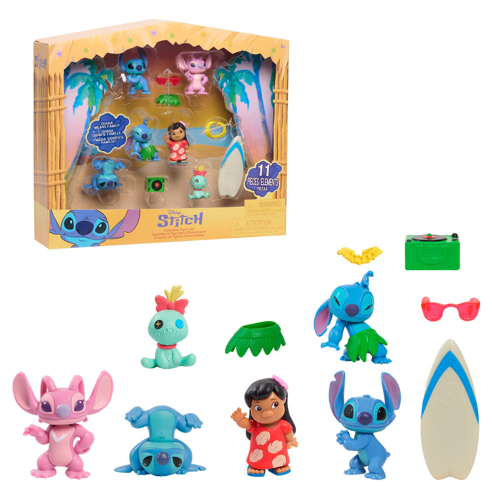 Disney Stitch pack 6 figures 5cm Nerdscape