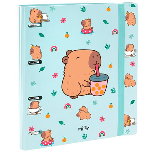 Capibara Blubble Tea Ring binder - Nerdscape