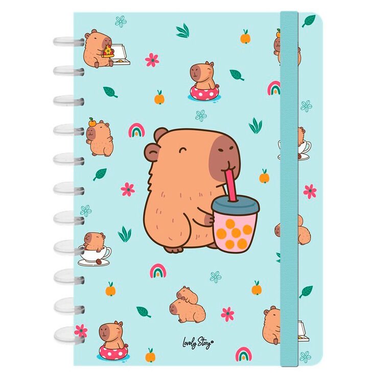 Capibara Bubble Tea A4 notebook - Nerdscape