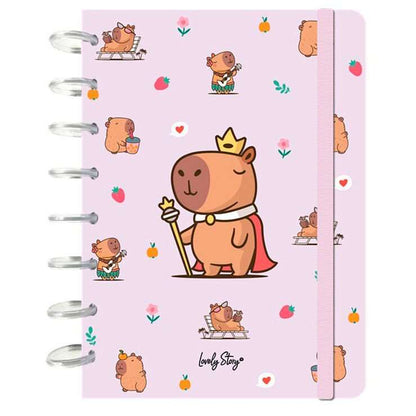 Capibara Majesty A5 notebook with 100 grid sheets