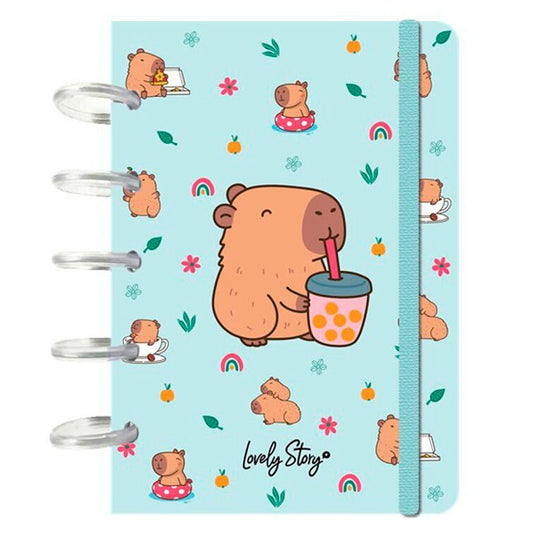 Capibara Bubble Tea A6 notebook - Nerdscape