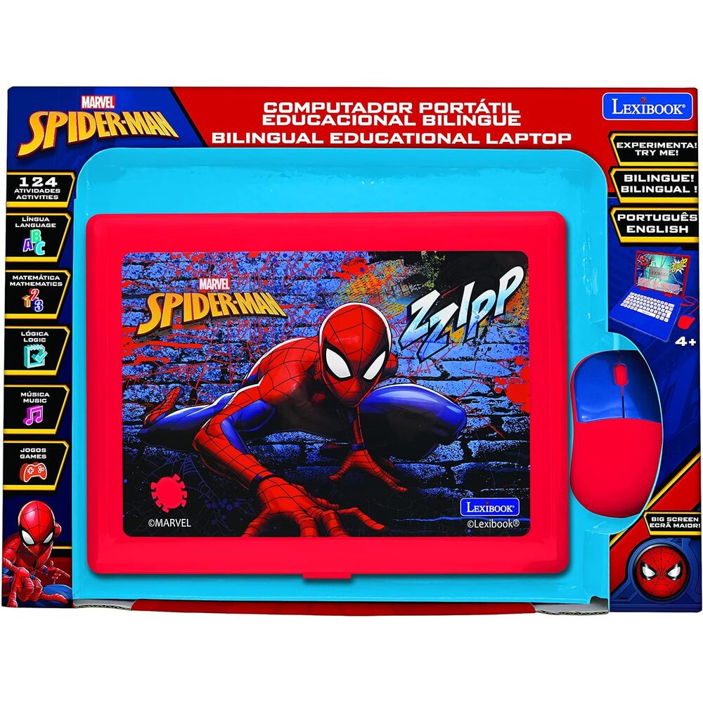 English - Portuguese Marvel Spiderman educational laptop Nerdscape