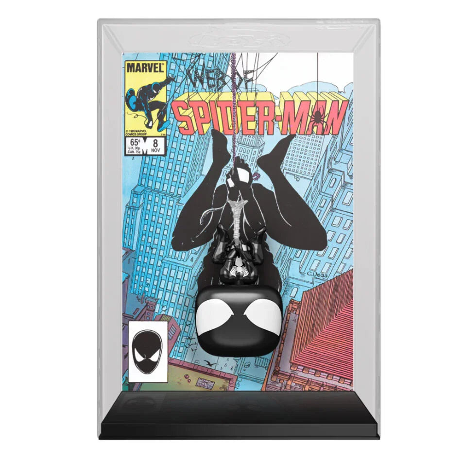 Funko Pop! Comic Cover Spider-Man Black Suit Spider-Man - Figura da Collezione Vinyl Nerdscape