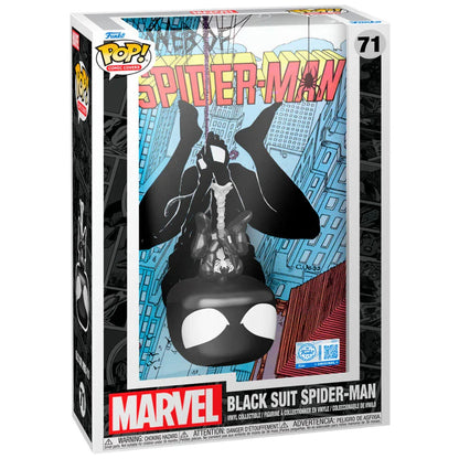 Funko Pop! Comic Cover Spider-Man Black Suit Spider-Man - Figura da Collezione Vinyl Nerdscape