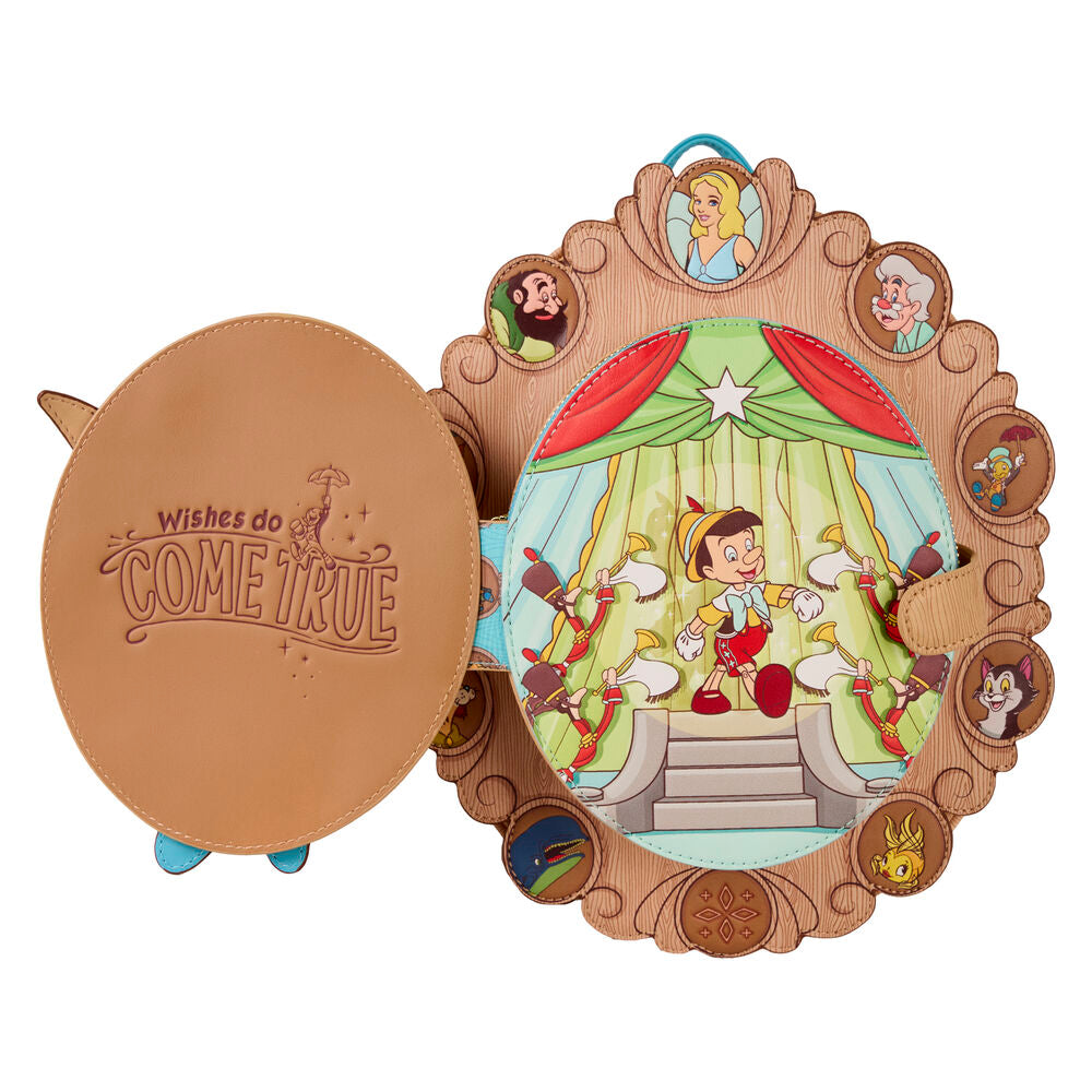 Mochila Cameo Pinocho Disney Loungefly 28cm Nerdscape