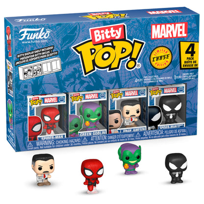 Funko Pop! Marvel Spider-Man - Figura da Collezione Vinyl 4 pezzi Blister Nerdscape