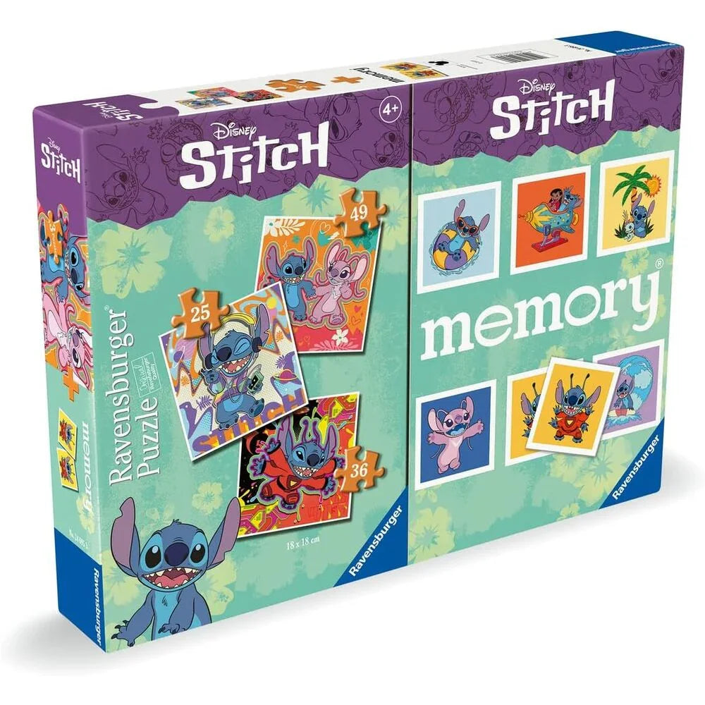 Disney Stitch 3 puzzles + memory multipack Nerdscape