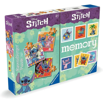 Disney Stitch 3 puzzles + memory multipack Nerdscape