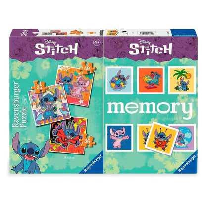 Disney Stitch 3 puzzles + memory multipack Nerdscape