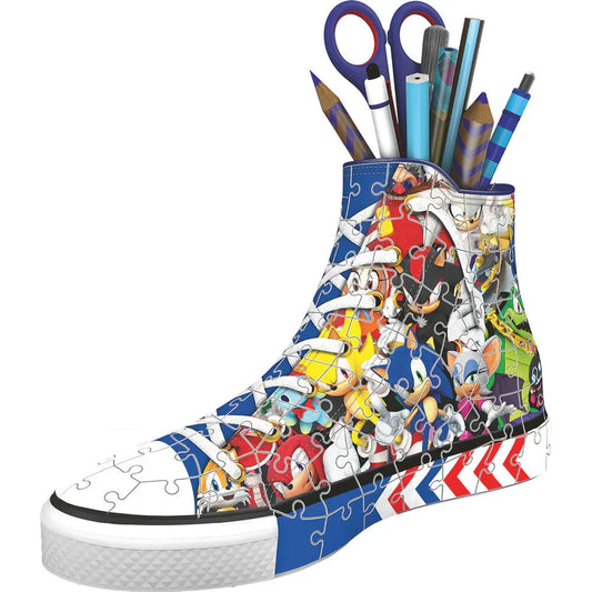 Trousse à crayons puzzle 3D Sonic le Hérisson - Baskets - 112 pièces