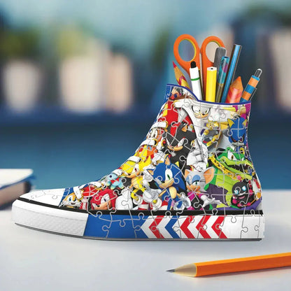 Sonic the Hedgehog Sneaker 3D puzzle pencil case 112pcs Nerdscape