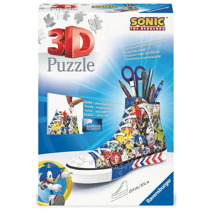 Sonic the Hedgehog Sneaker 3D puzzle pencil case 112pcs Nerdscape