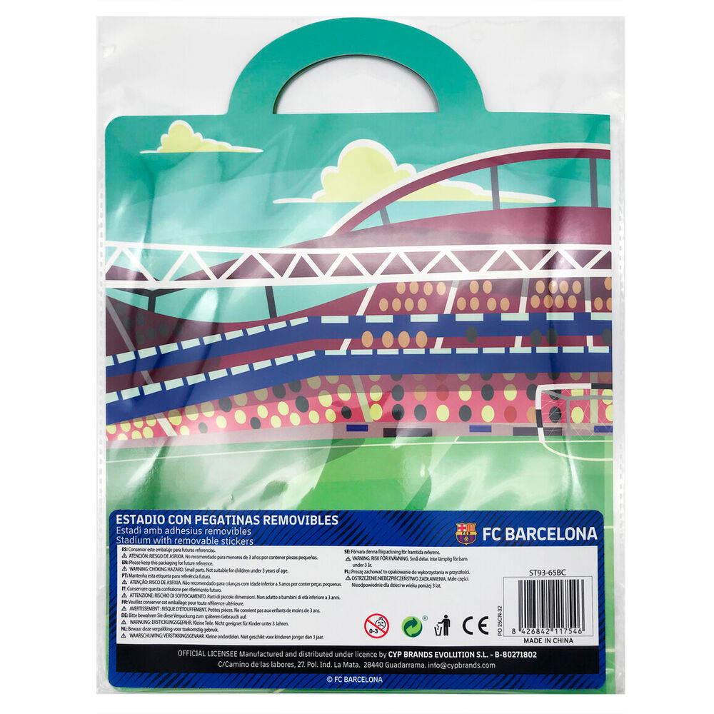 FC Barcelona reusable stadium 3D stickers book Nerdscape