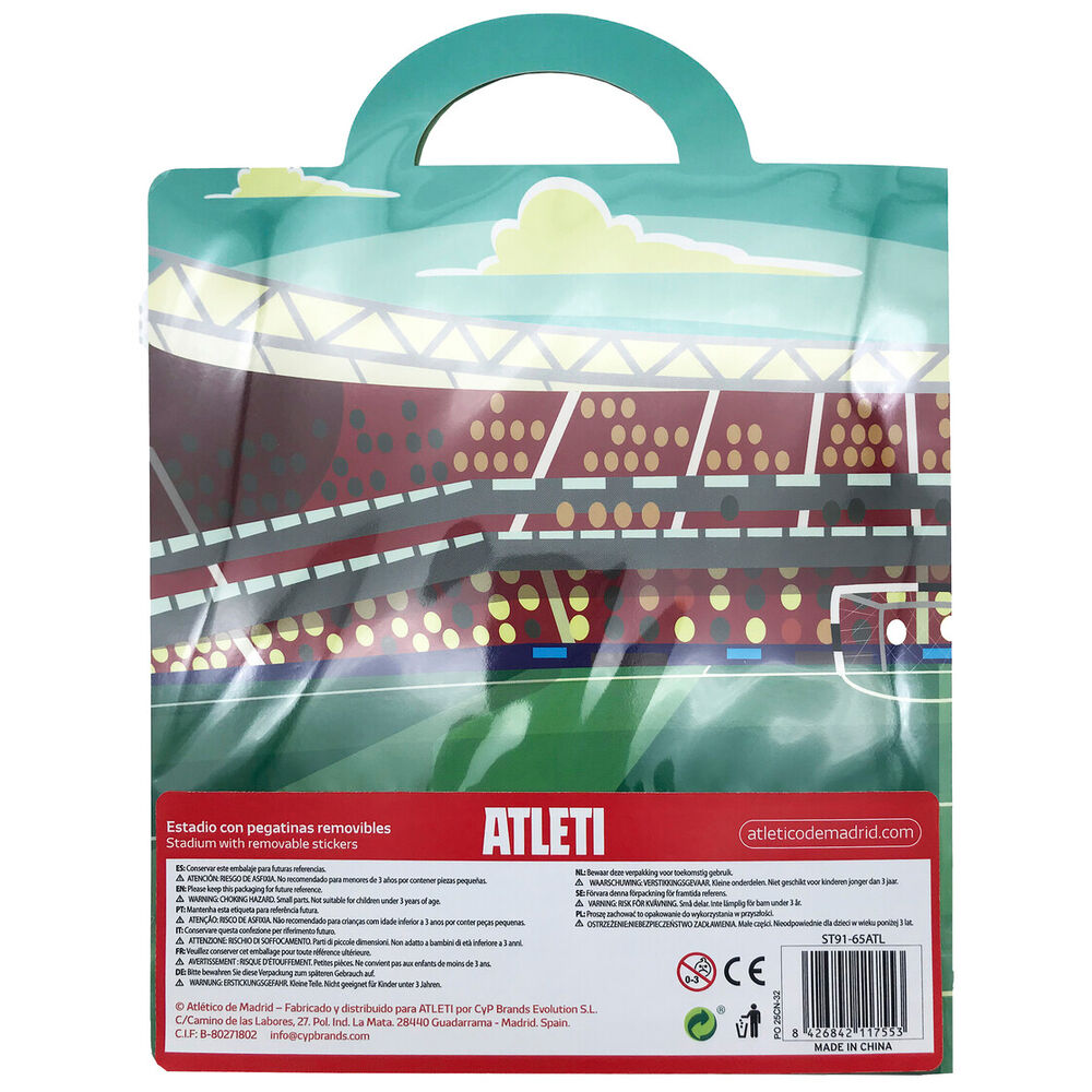 Atletico de Madrid reusable stadium 3D stickers book Nerdscape