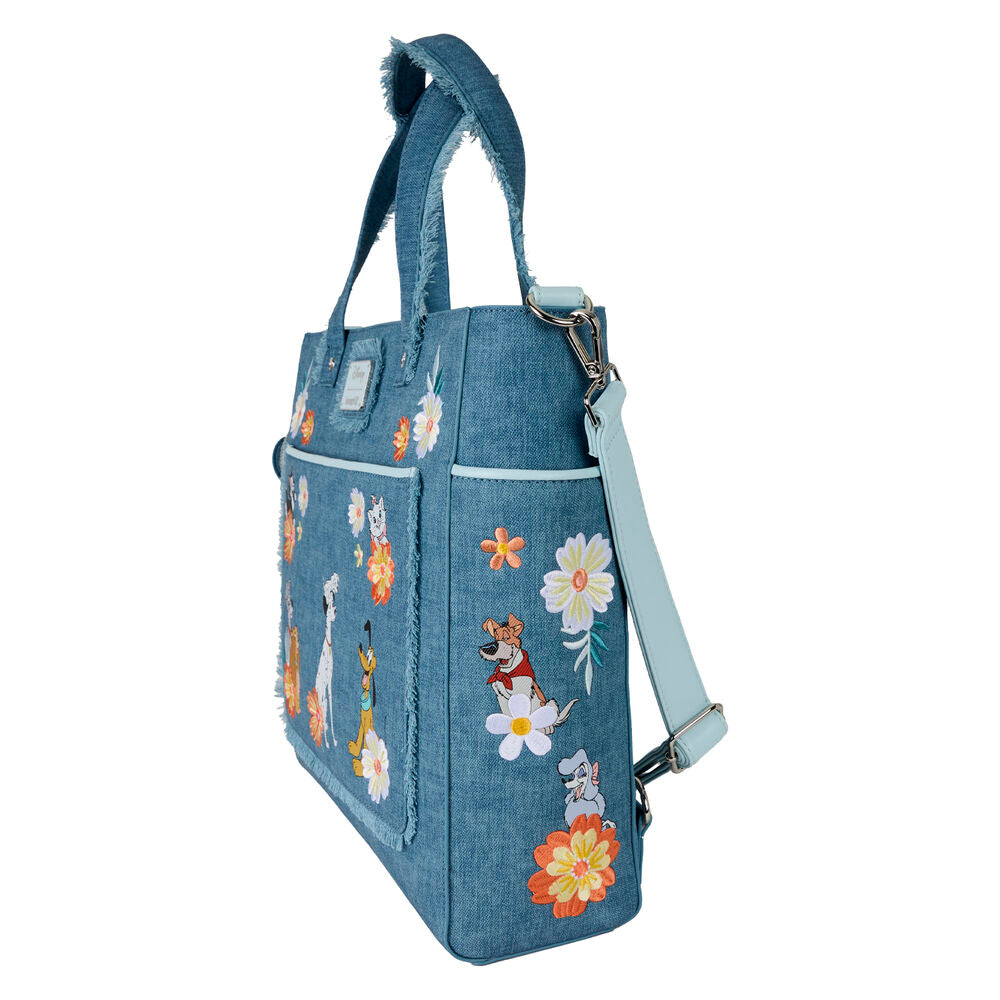 Loungefly Disney Denim Backpack bag + purse Nerdscape