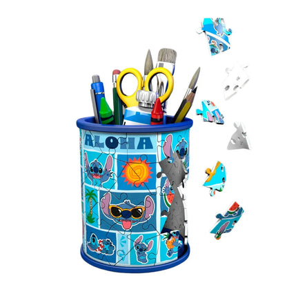 Disney Stitch pencil holders 3D puzzle 54pcs Nerdscape