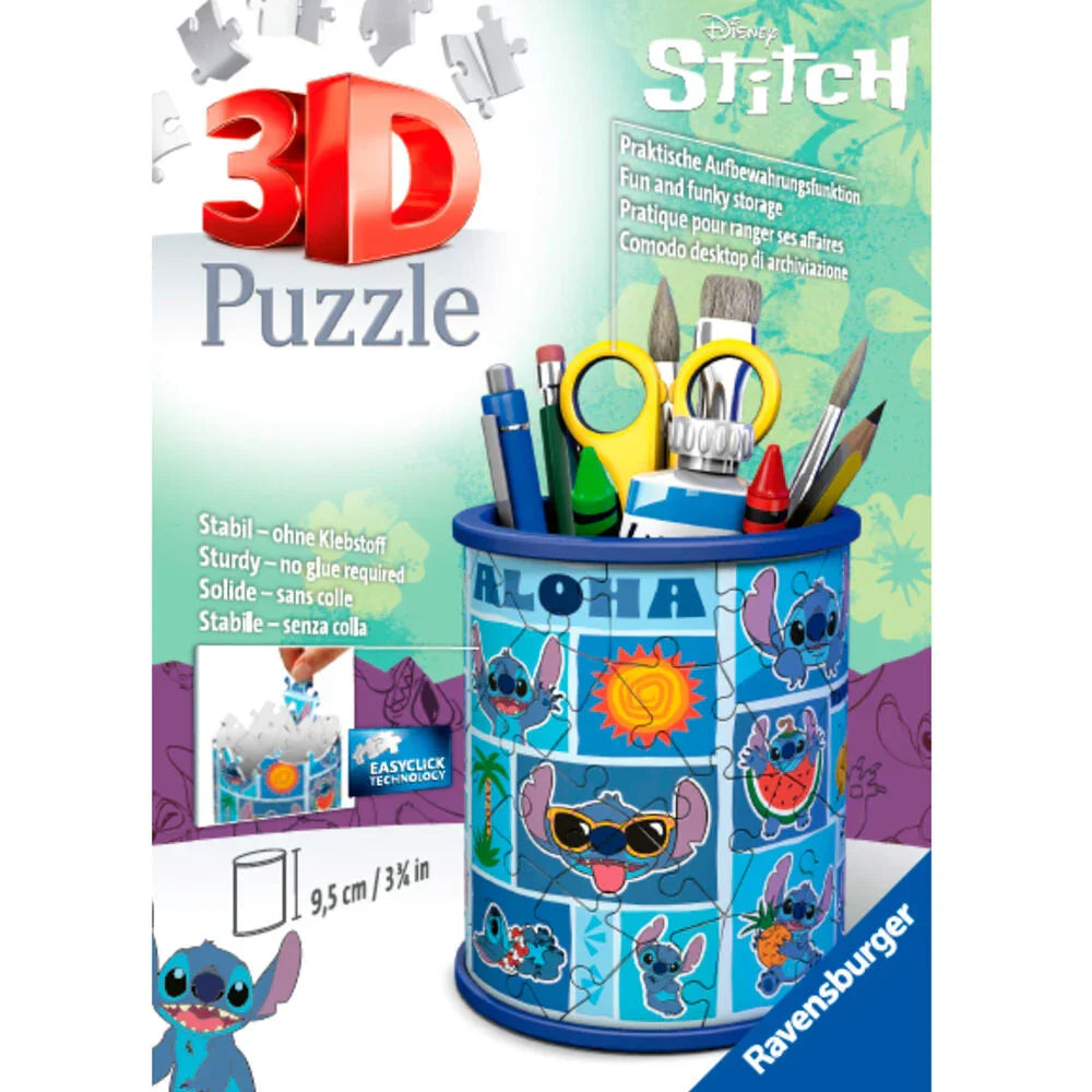Disney Stitch pencil holders 3D puzzle 54pcs Nerdscape