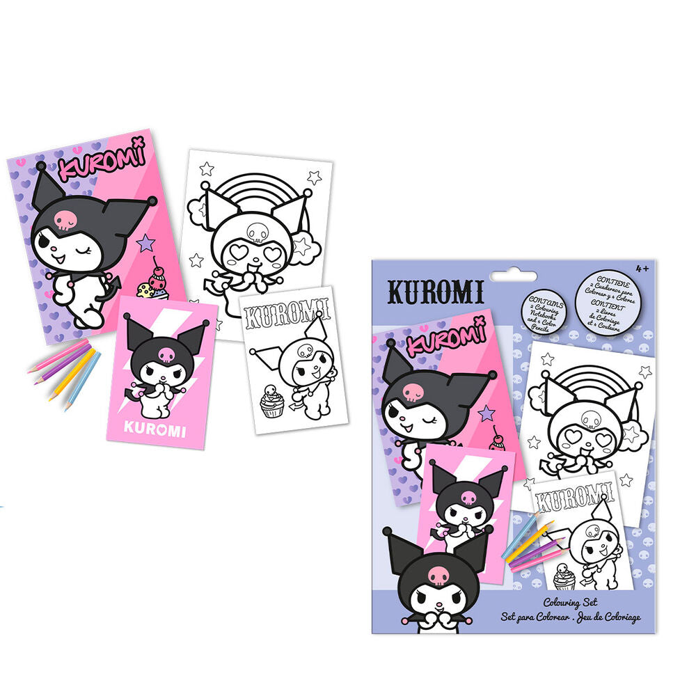 Hello Kitty Kuromi Colouring set + notebook Nerdscape