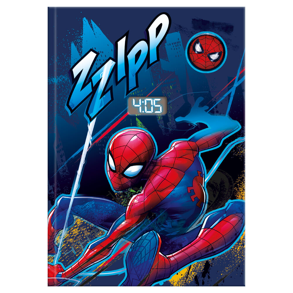 Marvel Spiderman Notebook with clock Nerdscape