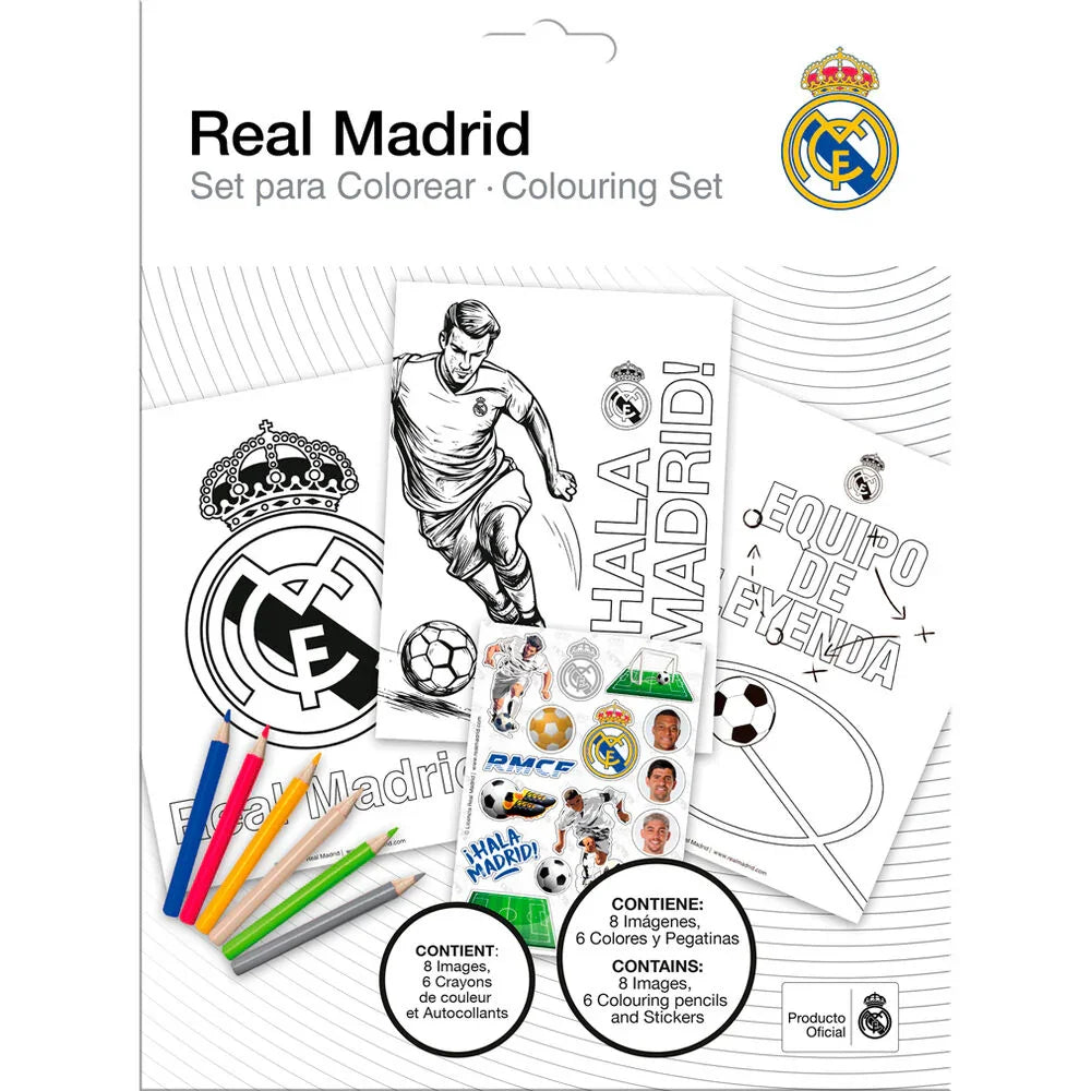 Real Madrid Sticker Colouring set Nerdscape