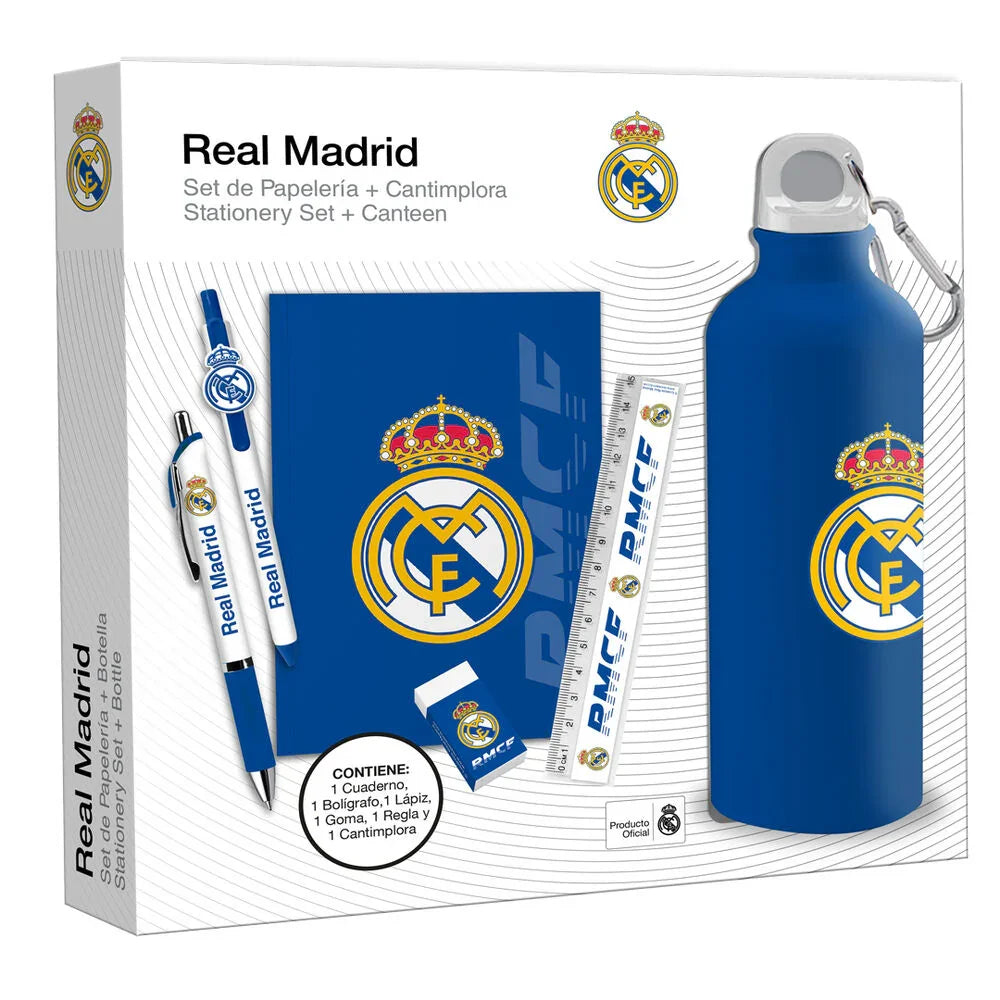 Real Madrid Stationery + Bottle set Nerdscape