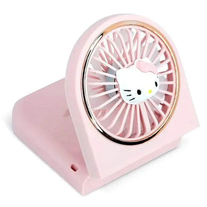 Ventilatore portatile rosa Nerdscape con design Hello Kitty per scrivania o regalo geek.