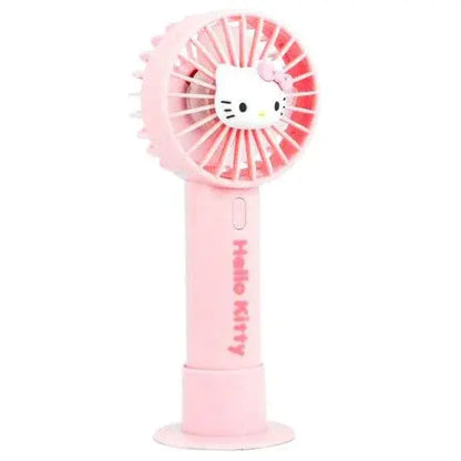 Ventilatore portatile rosa Hello Kitty, design kawaii, accessorio per fan nerd su Nerdscape