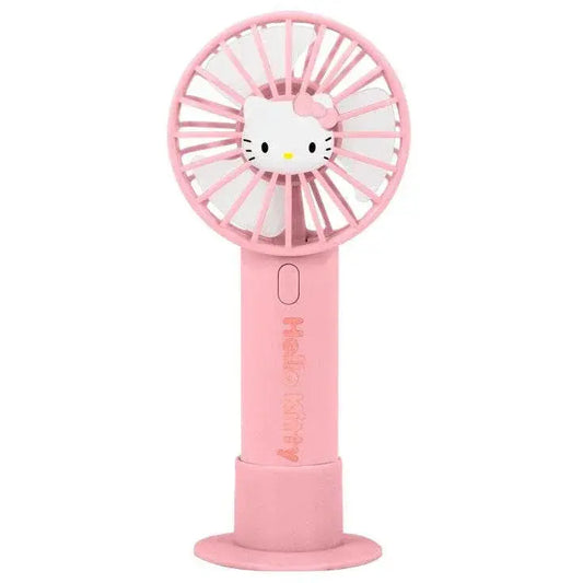 Hello Kitty 3D mini handheld fan with rechargeable battery and adjustable speeds