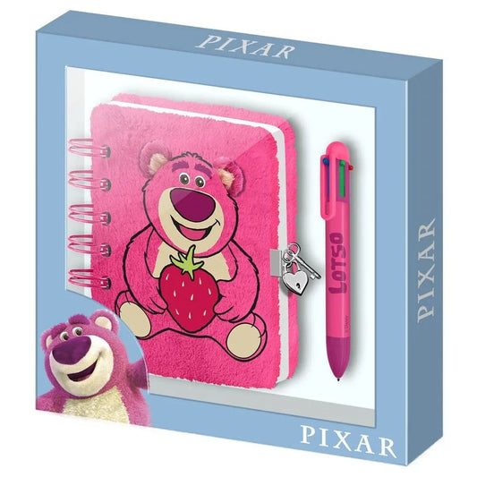 Disney Pixar Toy Story Lotso Strawberry Plush diary + pen Nerdscape